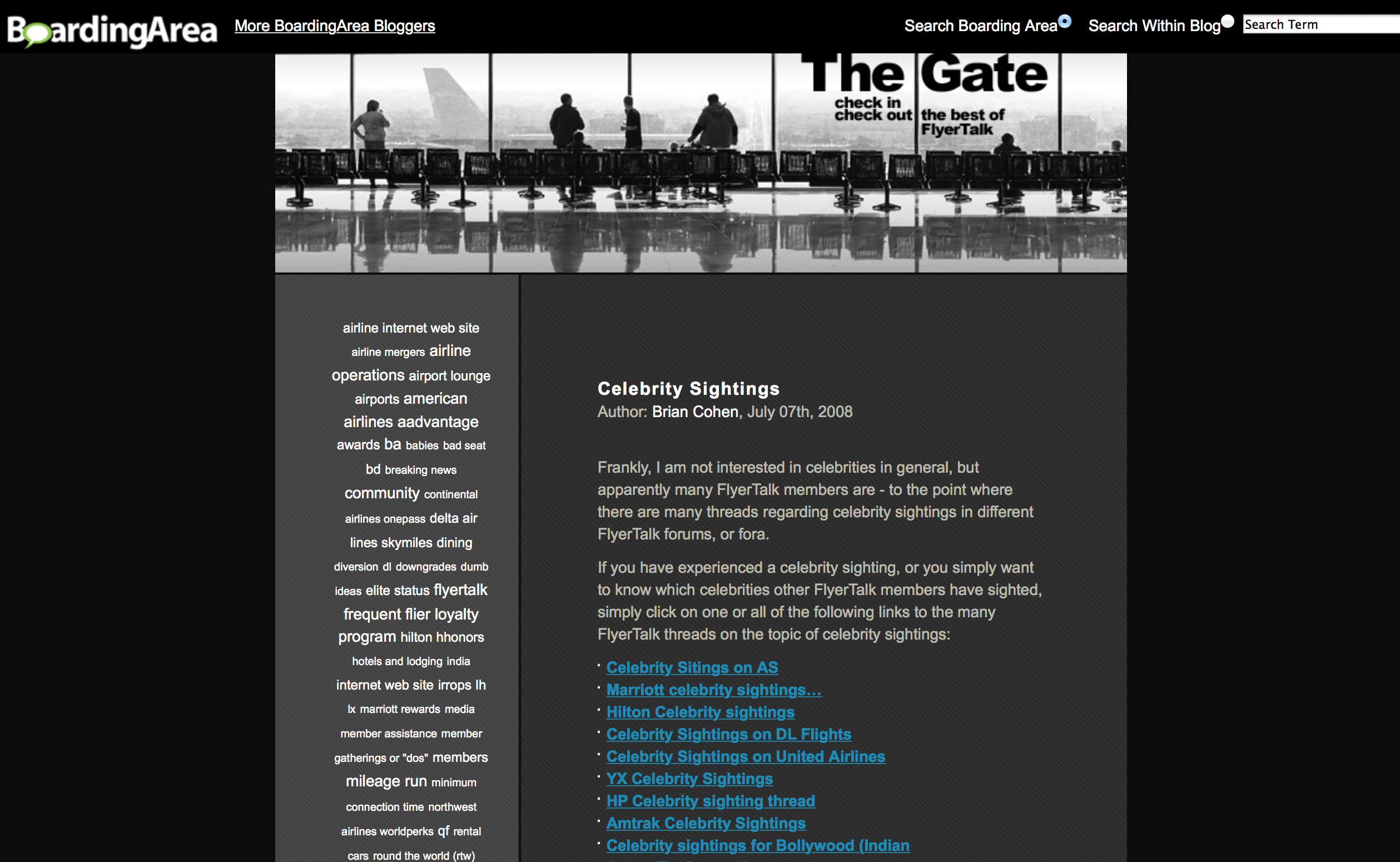 Screen shot of The Gate from July 7, 2008.