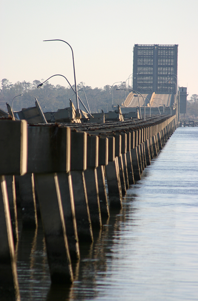 Hurricane Katrina Biloxi Bay Bridge Mississippi