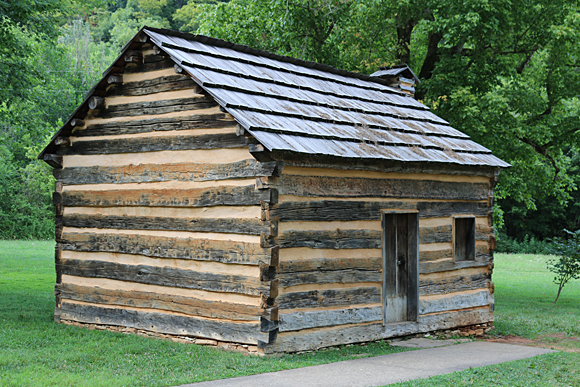 This is the log cabin at Knob Creek where Abraham Lincoln spent part of his childhood until he was almost eight years old. Photograph ©2014 by Brian Cohen.