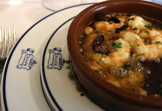 Restaurante Sobrino de Botin Madrid shrimp