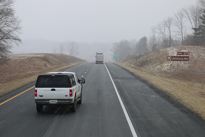 Snow Interstate 81 highway Virginia