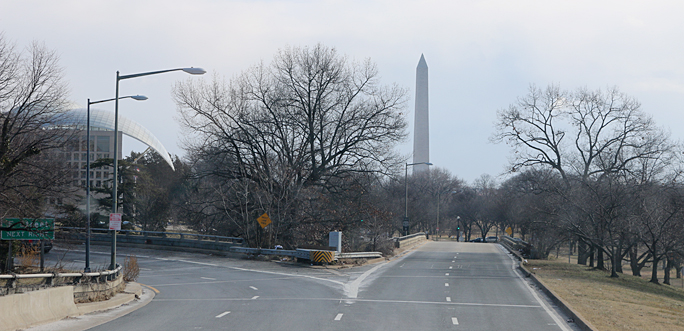 End of Interstate 66 highway Washington Monument