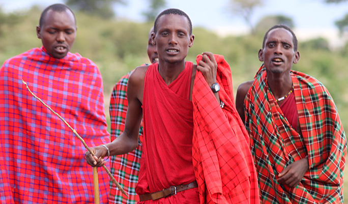 Maasai Mara people village