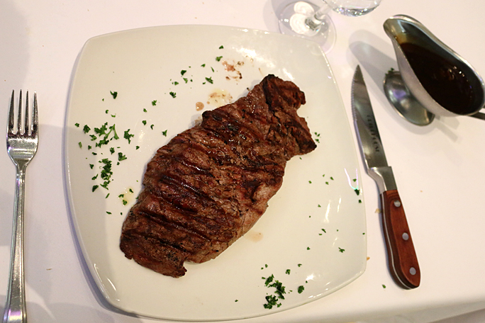 My filet mignon looked worse in person than it does in this photograph. Photograph ©2015 by Brian Cohen.
