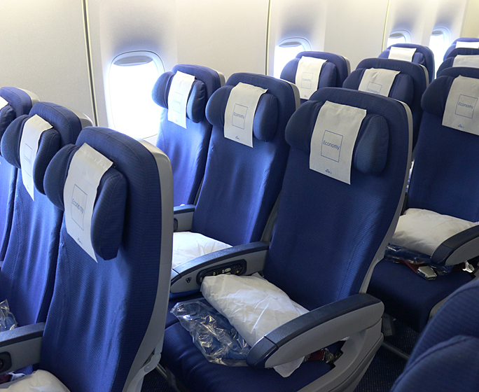 KLM Royal Dutch Airways economy class seats