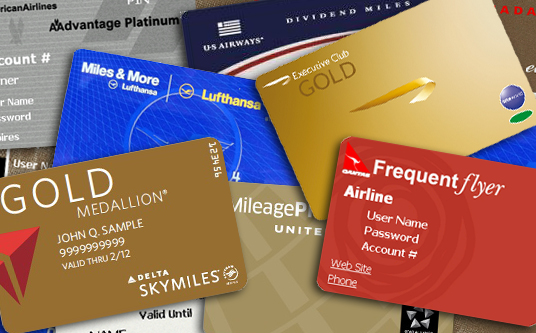 frequent flier loyalty program cards