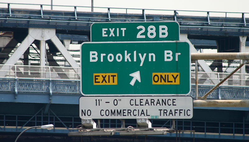 Brooklyn Bridge road sign