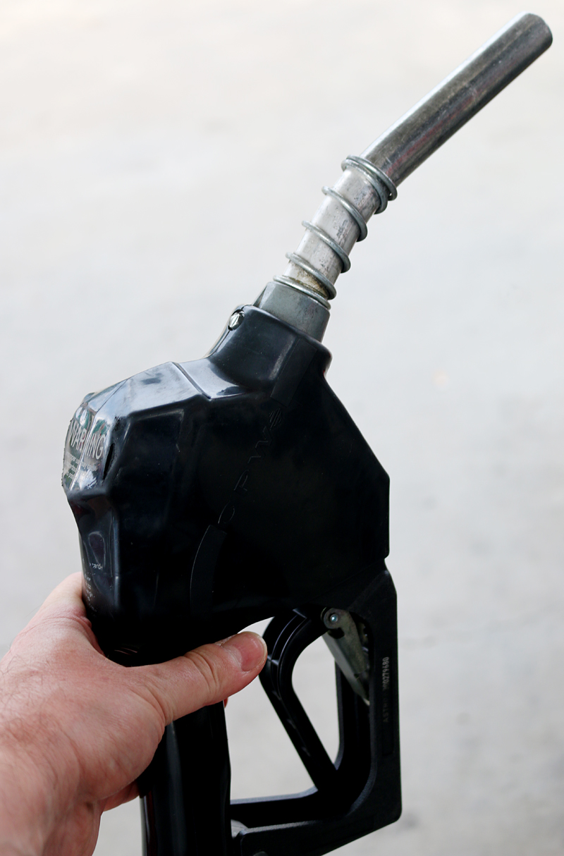 Gasoline pump handle