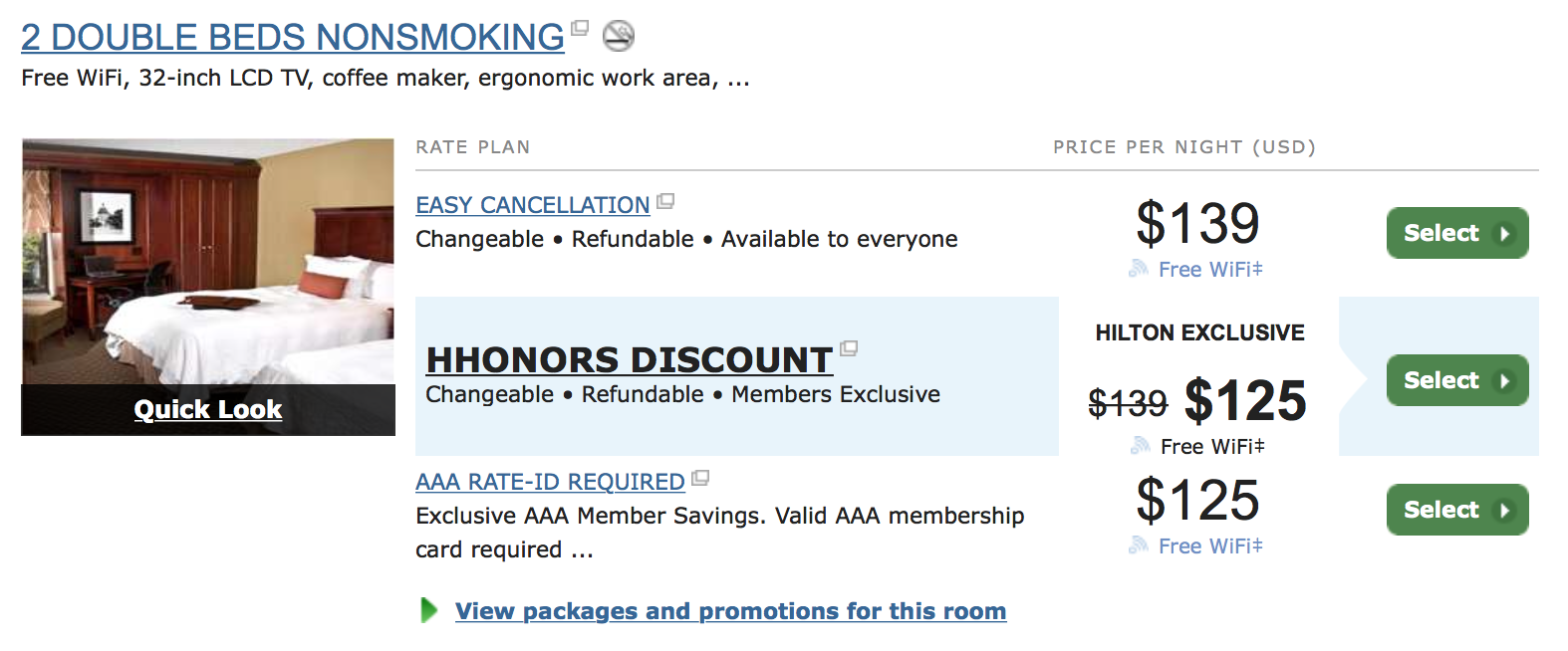 Screen shot of reservation compared to Stop Clicking Around discount.