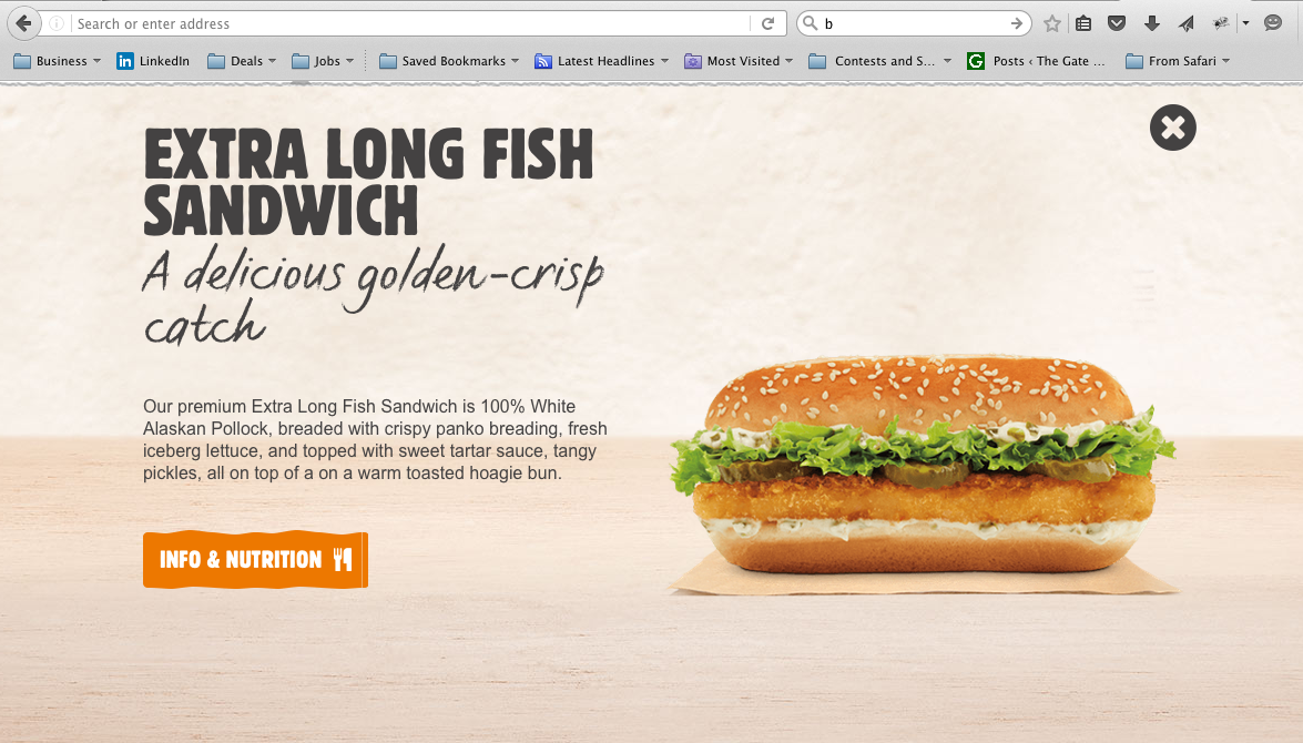 Long Fish Sandwich