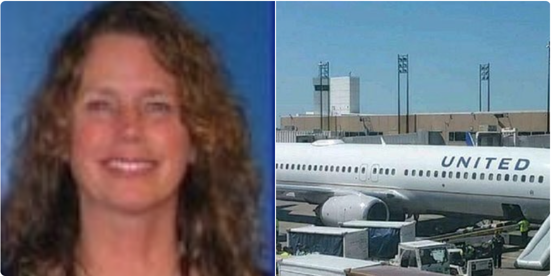 Julia Price United Airlines flight attendant evacuation slide