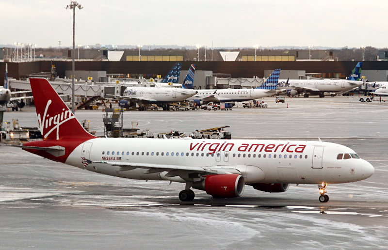Virgin America airplane.