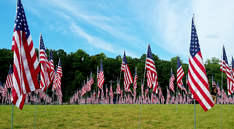Flags Kennesaw Mountain National Battlefield Park September 11