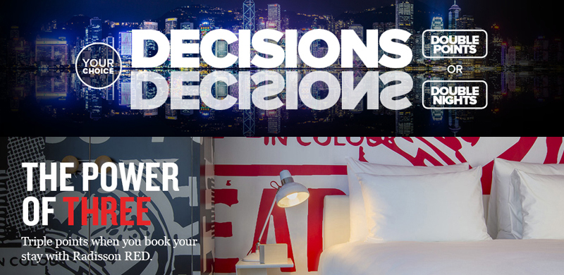 Decisions Decisions promotion 2016 — double Gold Points or double elite qualifying nights and Triple Points With RED promotion 2016