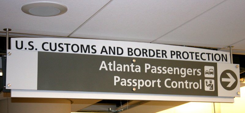 Customs and Border Protection passport control Atlanta
