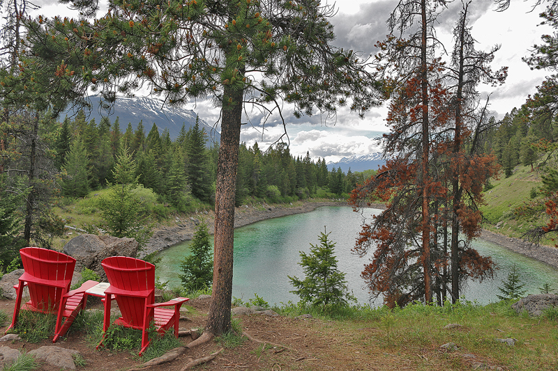 Red Chairs at the Valley of the Five Lakes