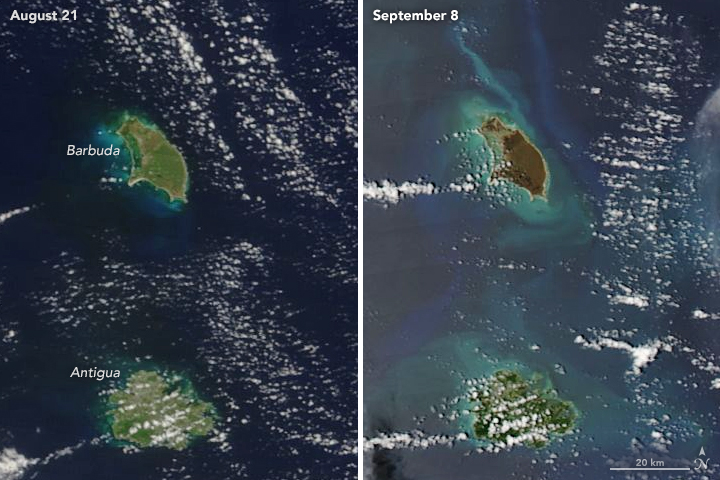 Barbuda satellite images