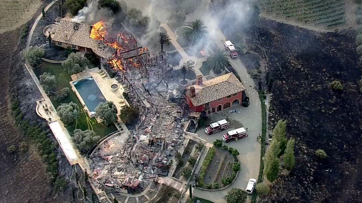 Hilton Sonoma Wine Country hotel burned