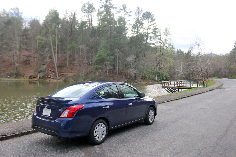 Blue Ridge Parkway Nissan Versa car Hertz