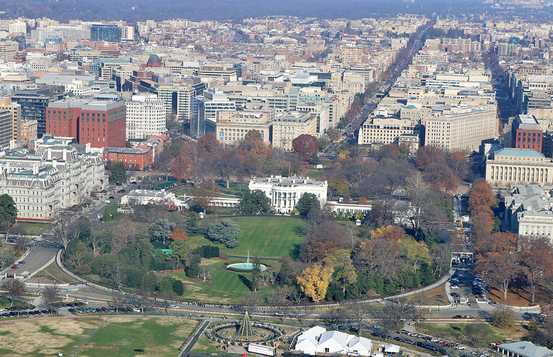 White House view from Washington Monument