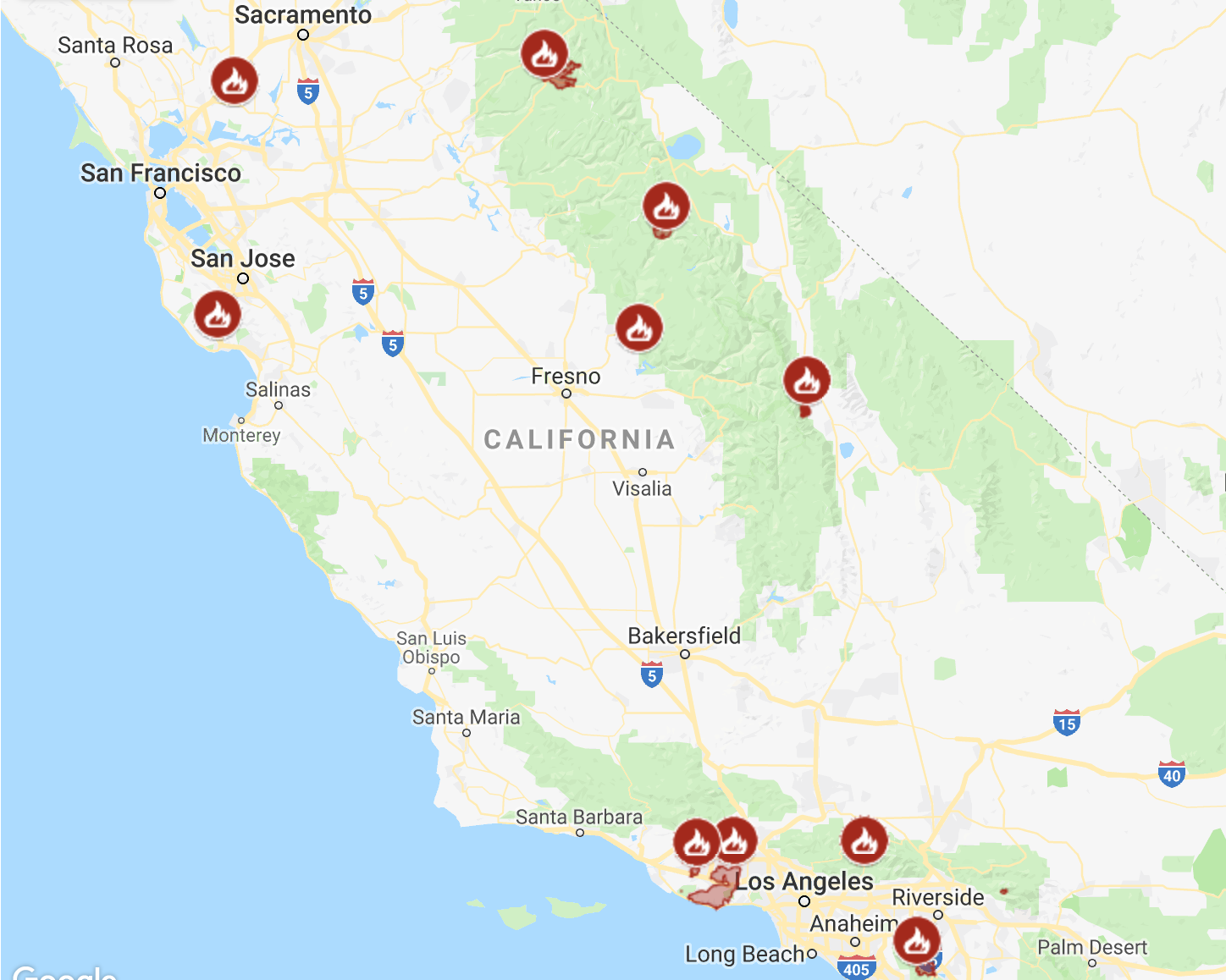 California wildfires 2018