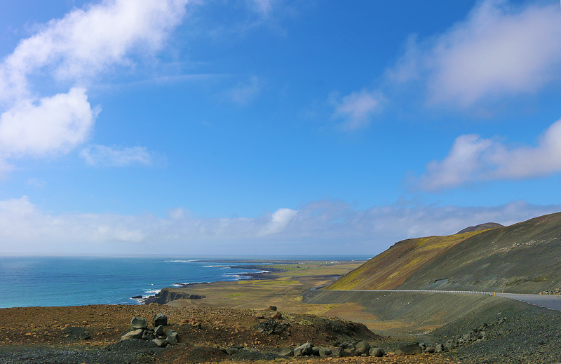 Road From Valahnúkamöl to Krýsuvík Thermal Area Iceland