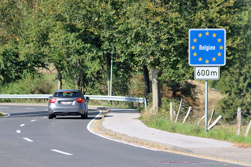 Belgium road sign