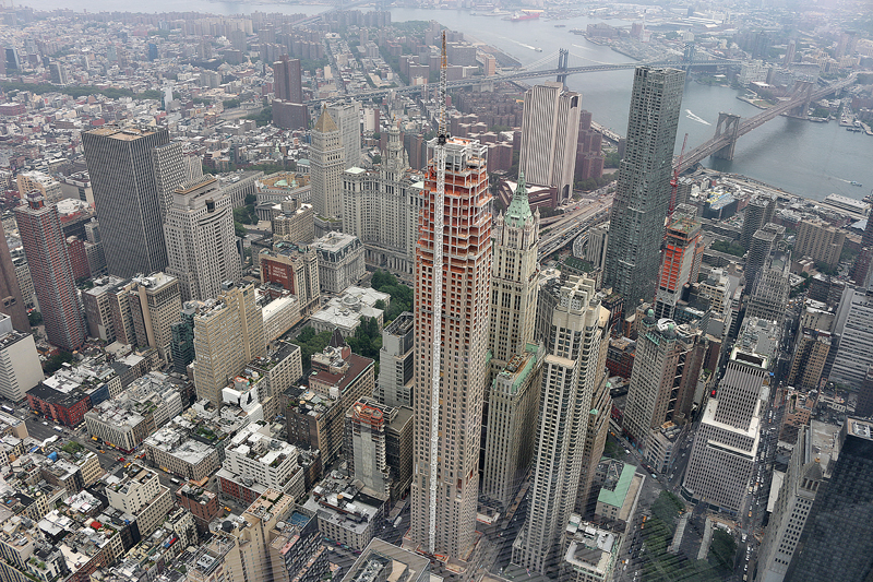 Lower Manhattan from World Trade Center New York