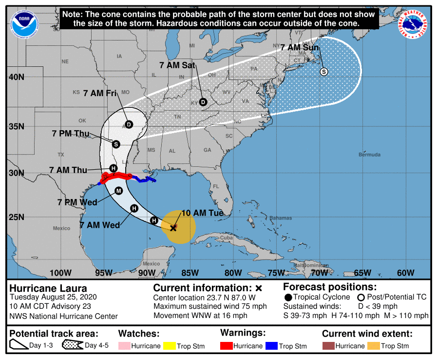 Travel Alert August 2020: Hurricane Laura to Impact Louisiana and Eastern Texas - The GateThe Gate