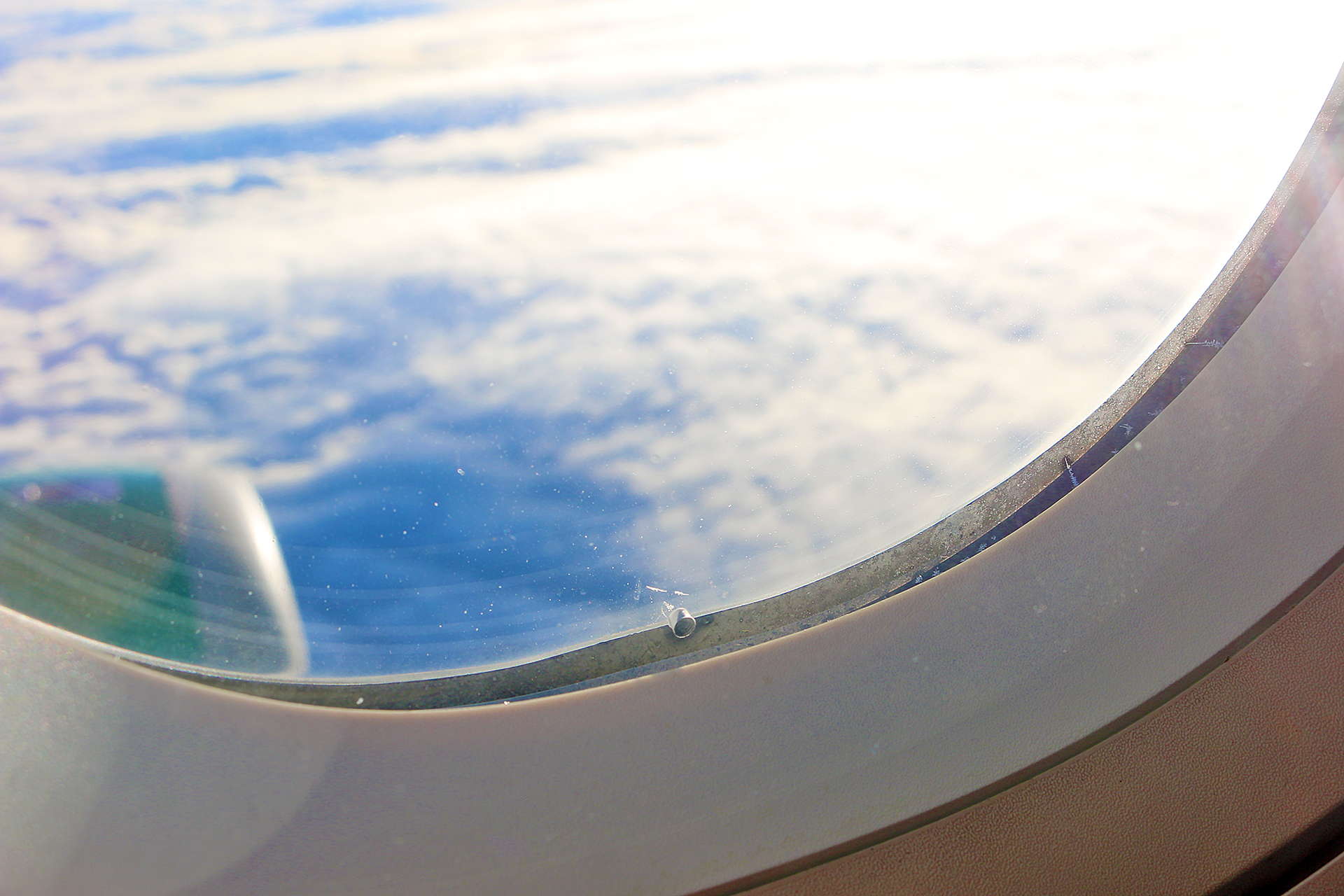Hole airplane window