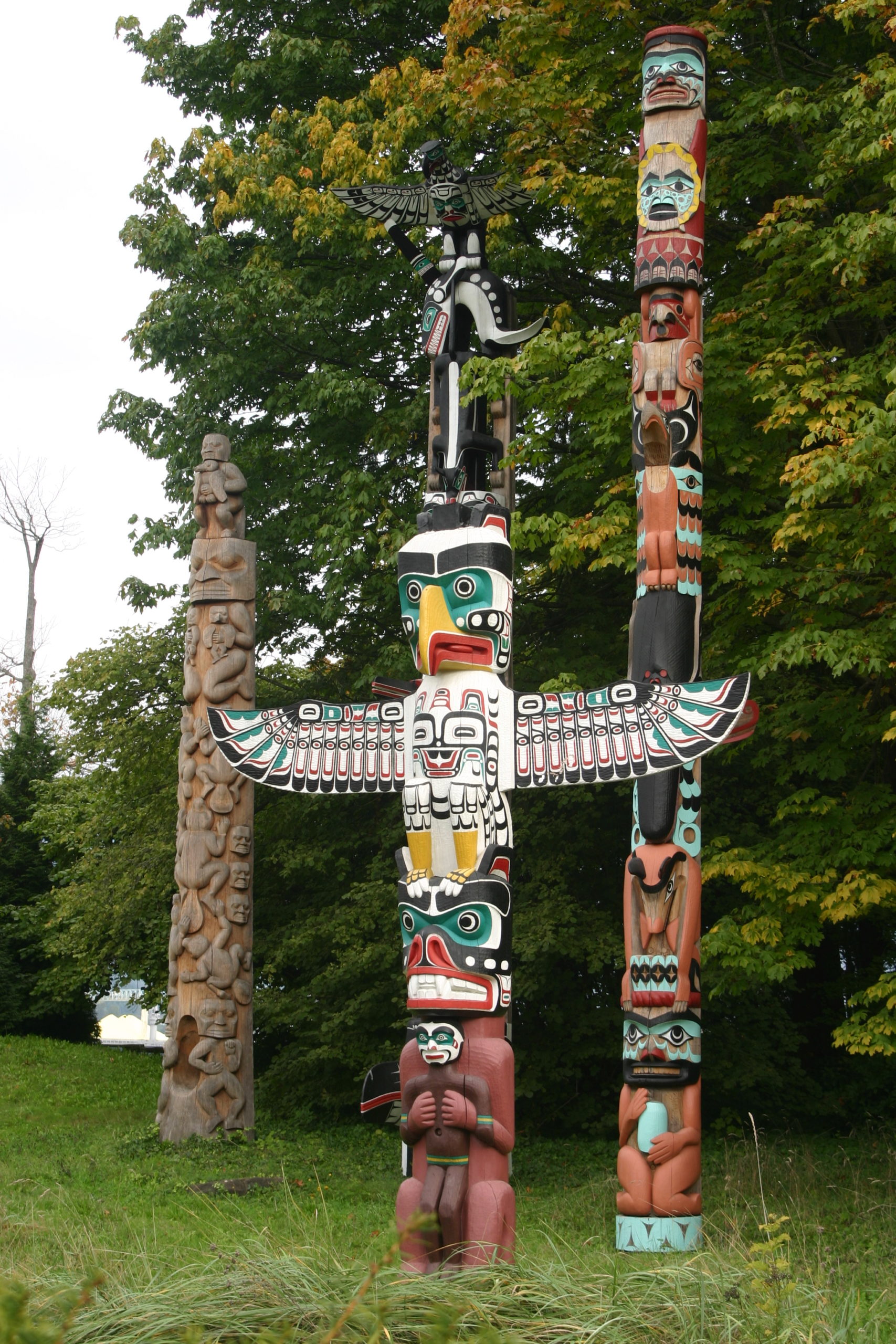 Totem poles Stanley Park Vancouver