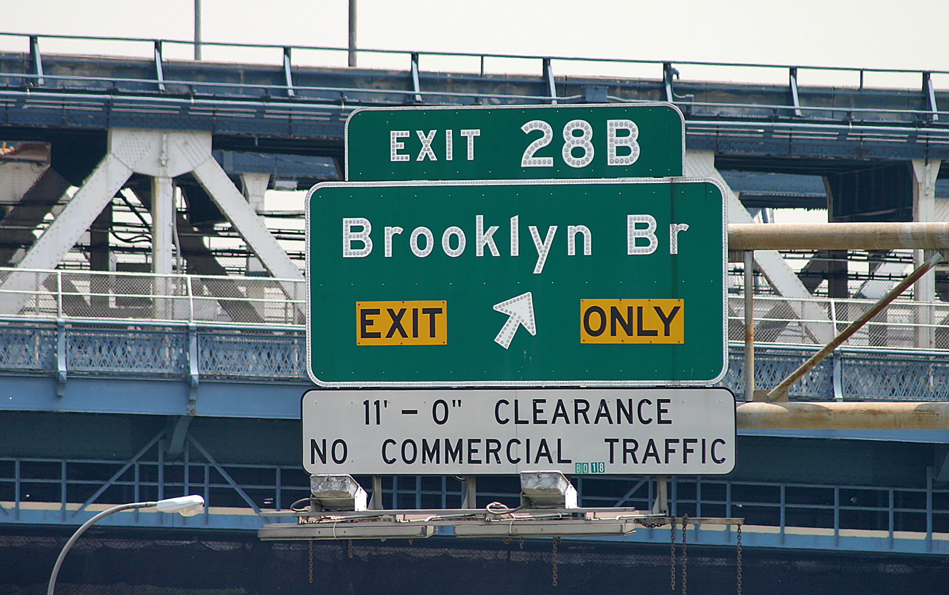 Brooklyn Bridge highway sign